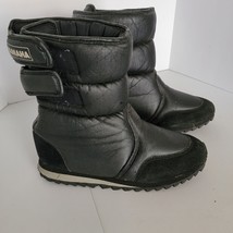 Yamaha Winter Snow Boots Black Unisex Size 9 Fleece Lined Hook &amp; Loop Closure - £14.50 GBP