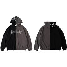Hooded Jacket Hip Hop Streetwear Graphic Print work Jacket Coat 2022 Men... - £142.54 GBP