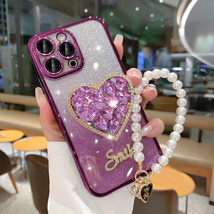 For iPhone 15 Pro Max 14 13 12 11 XS XR Bling Glitter hard back hard Silicon cas - £36.41 GBP