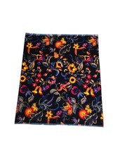 RARE Vintage Soft Velvet Feel Floral Psychedelic Fabric BOLD Print - £39.61 GBP