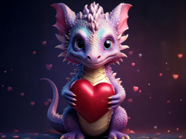  VALENTINE DRAGON Clip Art 100 PNG Digital Download Bundle VOL 1 - $2.99