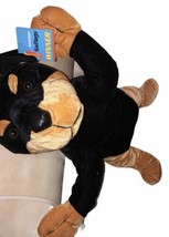 SIX FLAGS ANOTHER WINNER DOG PLUSH STUFFED ANIMAL BLACK &amp; BROWN 19&quot; - £10.06 GBP