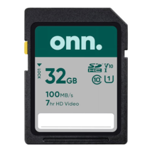 onn. 32GB SDHC Memory Card Class 10 U1 – Full Size SD - $8.91