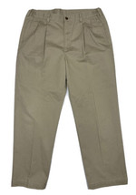 Haggar Generations Men Size 34x30 (Measure 32x28) Beige Elastic Waist Pants - £10.35 GBP