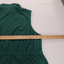 Blue Mountain RN#129746 Women's Green Quilted Full Zip Pockets Fleece Vest Sz L image 5
