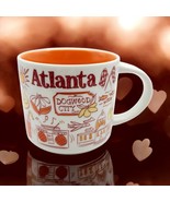 Starbucks ATLANTA Been There Series 14 Oz Orange Interior Ceramic Coffee... - $24.74