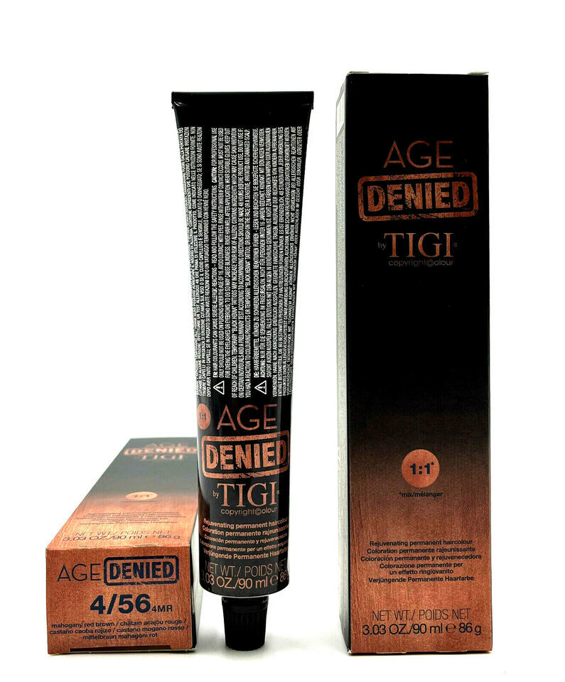 Primary image for TIGI Age Denied Permanent Haircolor 4/56 Mahogany Red Brown 3.03 oz-2 Pack
