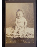 ANTIQUE PHOTO POST CARD 4.25” x 6.5” OLD PHOTO Baby CUPIE Hair and Necklace - €5,52 EUR