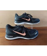 Nike Womens Dual Fusion Black Coral Running Shoes Sneakers Size 7 819318... - £25.59 GBP