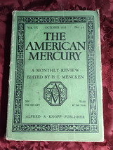 American Mercury October 1926 H L Mencken Henry Pringle - £10.19 GBP