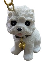 Gisela Graham London Bichon Puppy Sitting Resin Holiday Ornament - £5.90 GBP