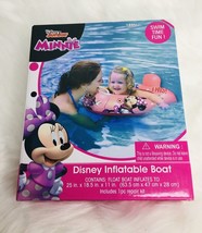 Inflatable Boat Minnie Mouse 25X18.5X11 Inches Ages 18 Months+ Disney Ju... - £11.19 GBP