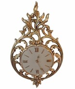 Vintage SYROCO Working Teardrop Wall Clock 24&quot; x 14&quot; Gold Ornate New Mov... - $127.47 CAD