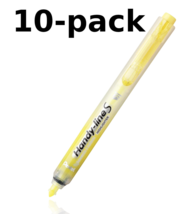 NEW Pentel 10-PACK Handy-line S Retractable Permanent YELLOW Highlighter... - $7.47
