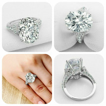 4.51Ct Oval Cut White Diamond Simulated Engagement Ring 14K White Gold Size 8 - $250.99