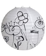 12&quot; Paper Lantern Mod Blooms Kathy Davis Black White Floral Wedding Part... - $6.16 CAD