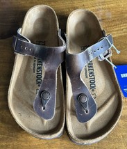 BIRKENSTOCK Gizeh Habana BROWN Oiled LEATHER Sandal US 6 EU 37 - $89.99