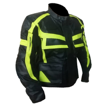 Black Armored Motorbike Biker Leather Motorcycle Coat Cargo Jacket - £174.33 GBP