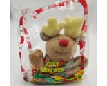 VINTAGE 1988 AVON JOLLY REINDEER CHRISTMAS STOCKING PLUSH STUFFED ANIMAL... - $16.04