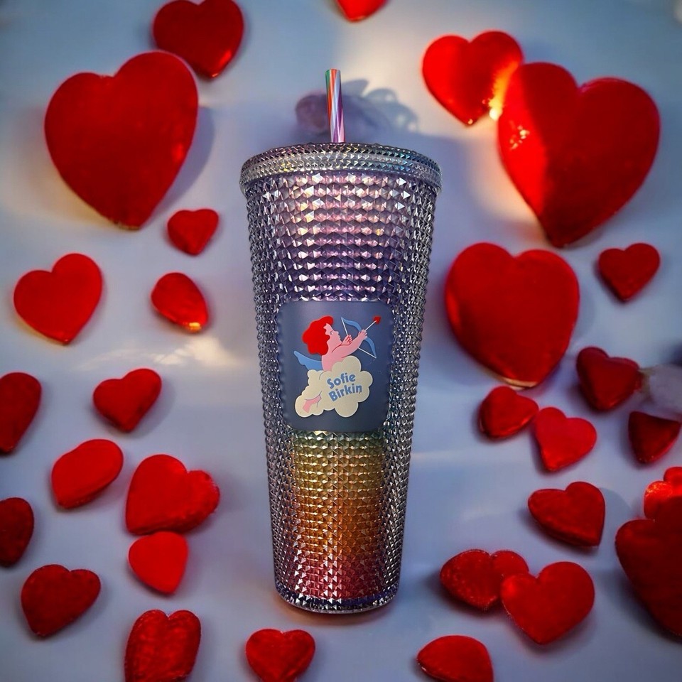 Starbucks Summer 2024 Sofie Birkin Rainbow Pride Cupid Studded Venti Tum... - $17.87
