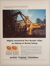 1955 Print Ad Bundy Tubing Co. Paul Bunyan Tree Crusher Machine Detroit,Michigan - £15.55 GBP