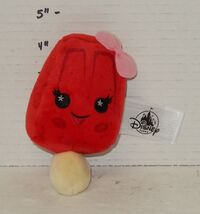 Disney Parks Wishables Food Series 1 Strawberry Popsicle Plush Toy 5" - $9.85