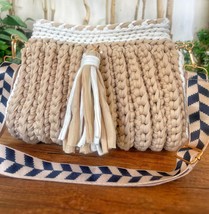 Bag/Handmade Bag/Hand Woven Bag/Crochet Bag/Knitted Bag/White Bag/Black Bag/ - $100.00