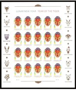 Chinese New Year of the Tiger Sheet of 20 Forever Postage Stamps 1 Sheet... - £15.85 GBP