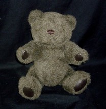 12&quot; Vintage 1982 Gund Jointed Teddy Bear Leather Pads Stuffed Animal Plush Toy - £22.41 GBP