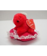 VTG Union Toy Valentine Plush Bear Heart Lace Small Union International ... - £10.21 GBP
