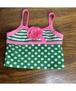 CIRCO Green Pink w/ White POLKA DOTS Swim Top Size 2T Toddler Baby Tankini - $185.22 MXN