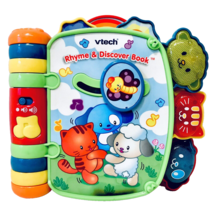 Vtech Rhyme &amp; Discover Book Sing Along Light Up Animals Electronic Durable 6-36M - £7.15 GBP