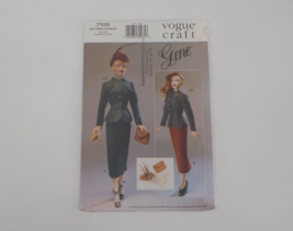 Vogue Craft Pattern #7105 Gene Doll Day Wear Jacket Skirt Hat Handbag Uncut 1999 - £14.08 GBP
