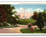 Lincoln Torre Quercia Ridge Cimitero Springfield Illinois Il Unp Lino Ca... - $4.04