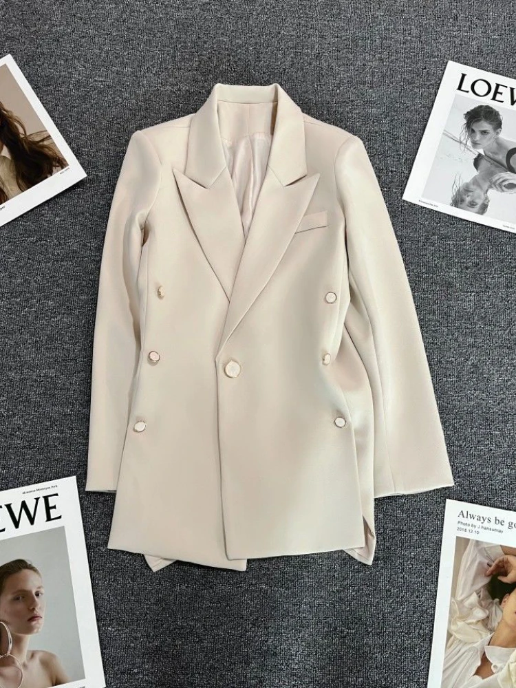 UNXX - Women  Office Wear Blazer Long Sleeve Pockets Female Outerwear Chic Tops  - £270.64 GBP