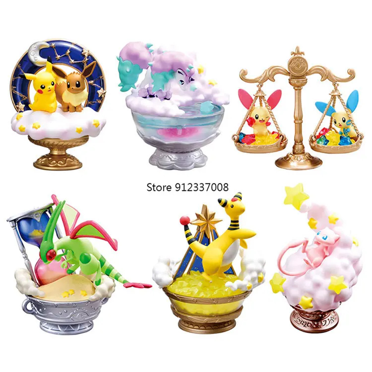 Re-ment Gachapon Capsule Candy Toy Pokemon Starry Night Pikachu Eevee Mew Figure - £32.37 GBP