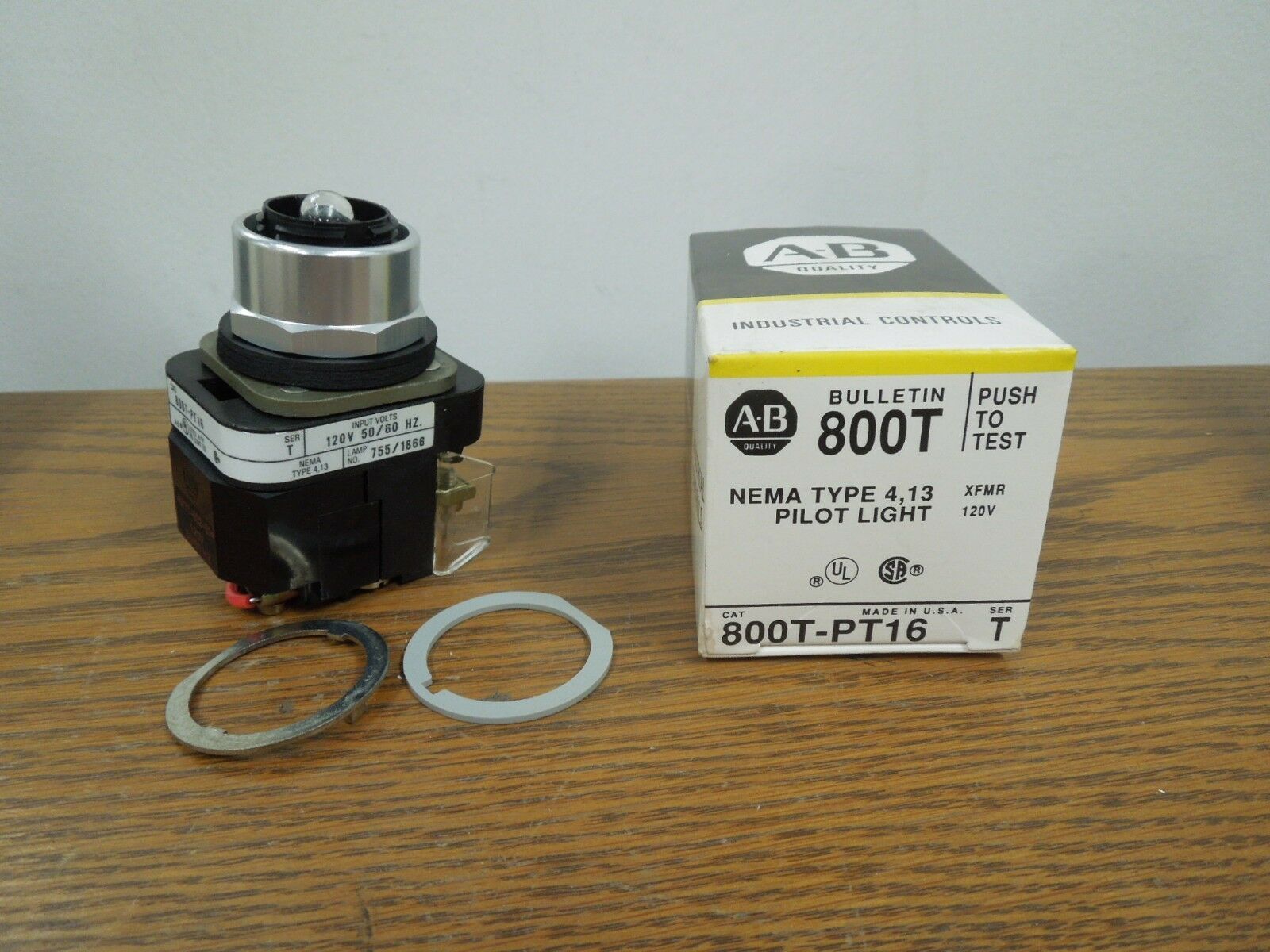 Allen-Bradley 800T-PT16 Push-To-Test Transformer Pilot Light Unit 120V S... - $30.00