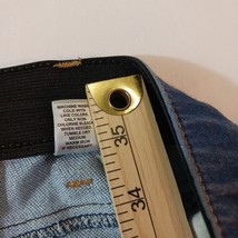 EST. 1946 Demin Women’s Front Zipper Pockets Cotton Blend Blue Denim Skirt Sz 16 image 6