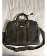 BROOKS BROTHERS Brown Pebbled Leather Men&#39;s Laptop Briefcase  Messenger ... - $75.99