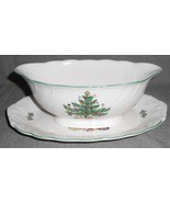 Nikko HAPPY HOLIDAYS PATTERN Gravy Boat w/Stand HOLIDAY - CHRISTMAS - $79.19