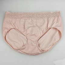 Olga No Pinching No Problems Seamless Nylon Hipster Brief Panties Pink XXL 9 - £14.05 GBP