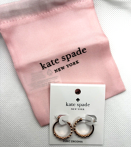 KATE SPADE Cubic Zirconia  Rose Gold Full Circle Huggie Earrings NWT - $29.69