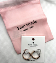 KATE SPADE Cubic Zirconia  Rose Gold Full Circle Huggie Earrings NWT - £23.45 GBP