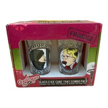 NEW A Christmas Story Two 16 oz Glasses &amp; Lamp Leg Ice Cube Tray Combo Pack - £18.63 GBP