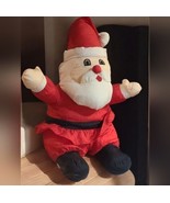 Vintage 90&#39;s International Silver Co. PARACHUTE Nylon SANTA Doll Green S... - $25.00