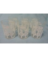 RETRO SET OF 6 SEAGRAM&#39;S 100 PIPERS SCOTCH WHITE PIPER&#39;S SHOT GLASSES - £12.94 GBP