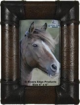 Rustic Country Leather Look Picture Frame 4x6 - $16.95