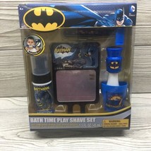 Batman Bath Time Boy’s Play Shave Set Cup Brush Mirror Razor &amp; Foam - £6.99 GBP