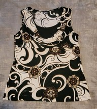 Perception Concept Sleeveless Blouse **See Measurments** Black/Brown/Beige - $4.79