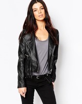Hidesoulsstudio Women Fringe Sheepskin Leather Jacket for Women #100 - £127.92 GBP